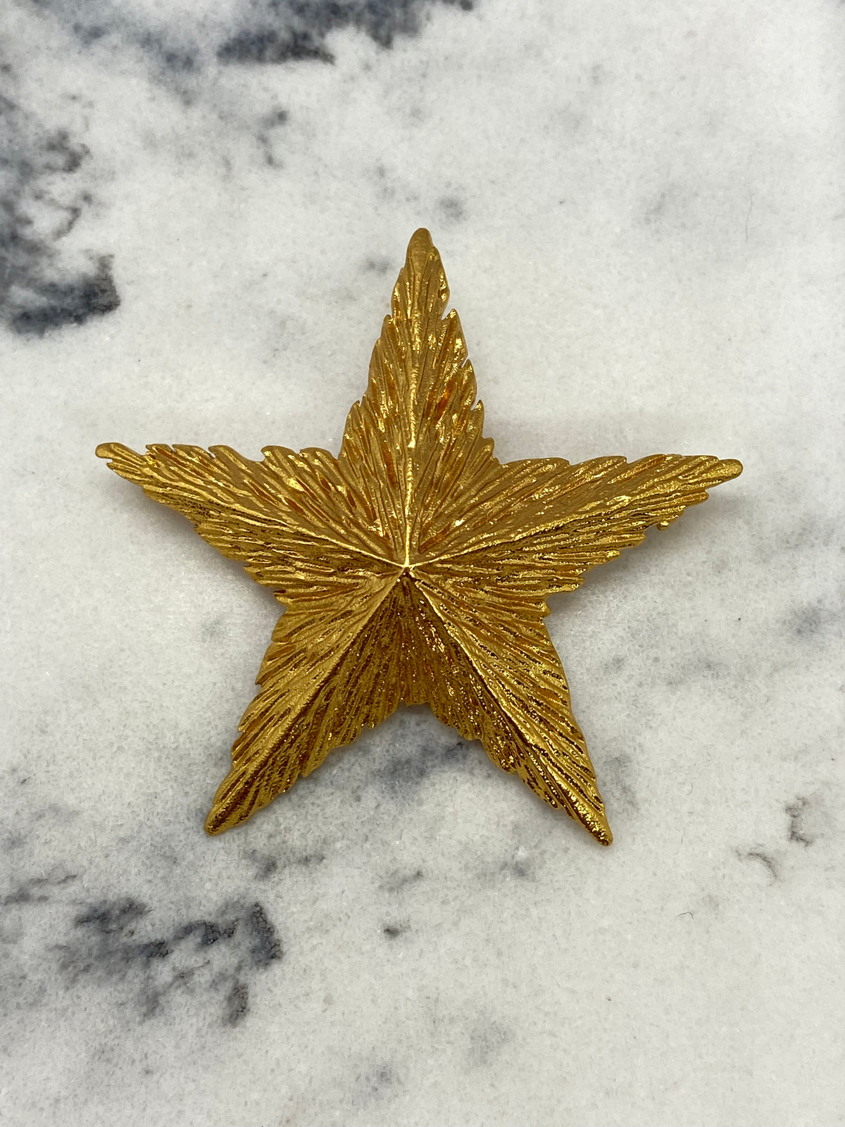 YSL YVES SAINT LAURENT Brass Star Brooch Pin - Pre owned