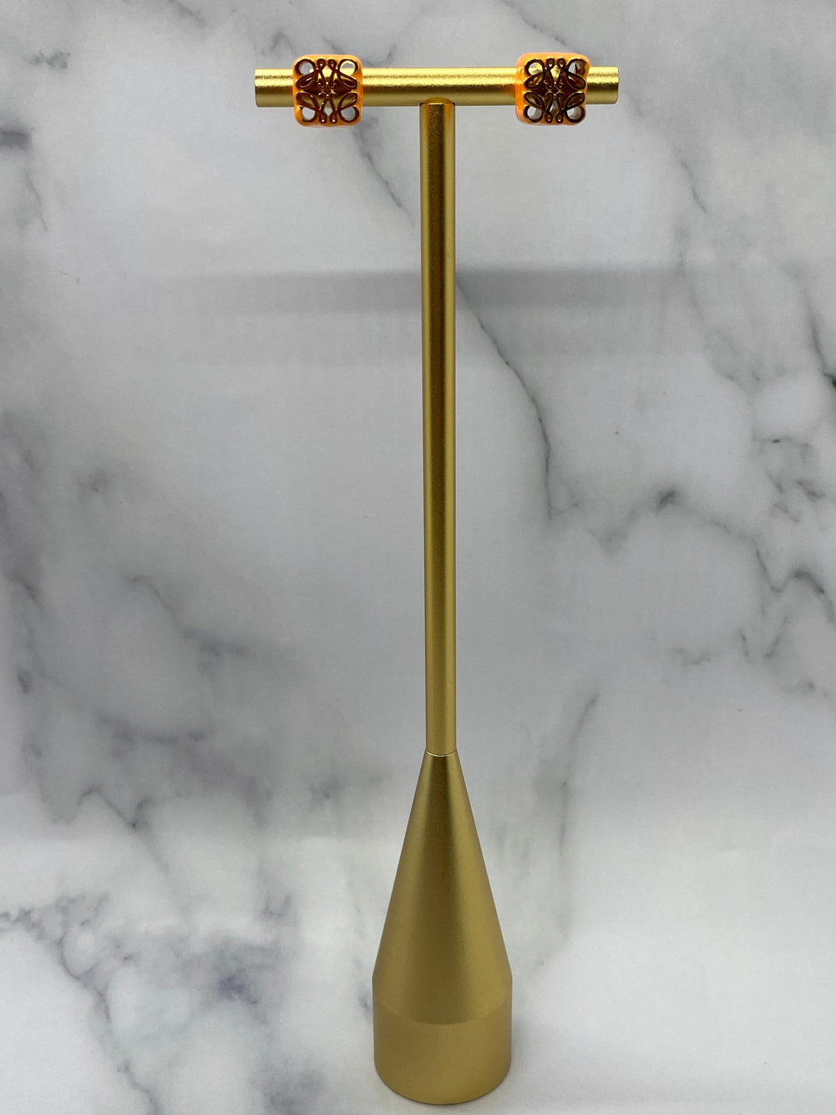 LOEWE Orange Monogram Earrings - Pre owned