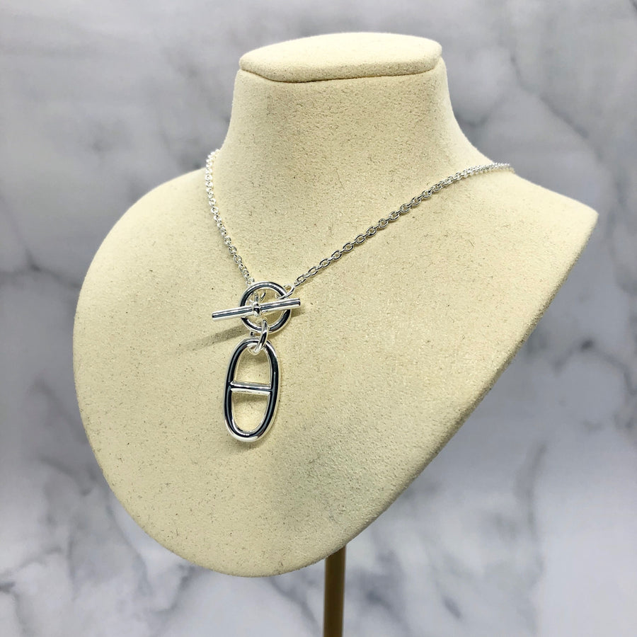 Hermes Silver Chaine D'ancre Amulet Necklace - Pre owned