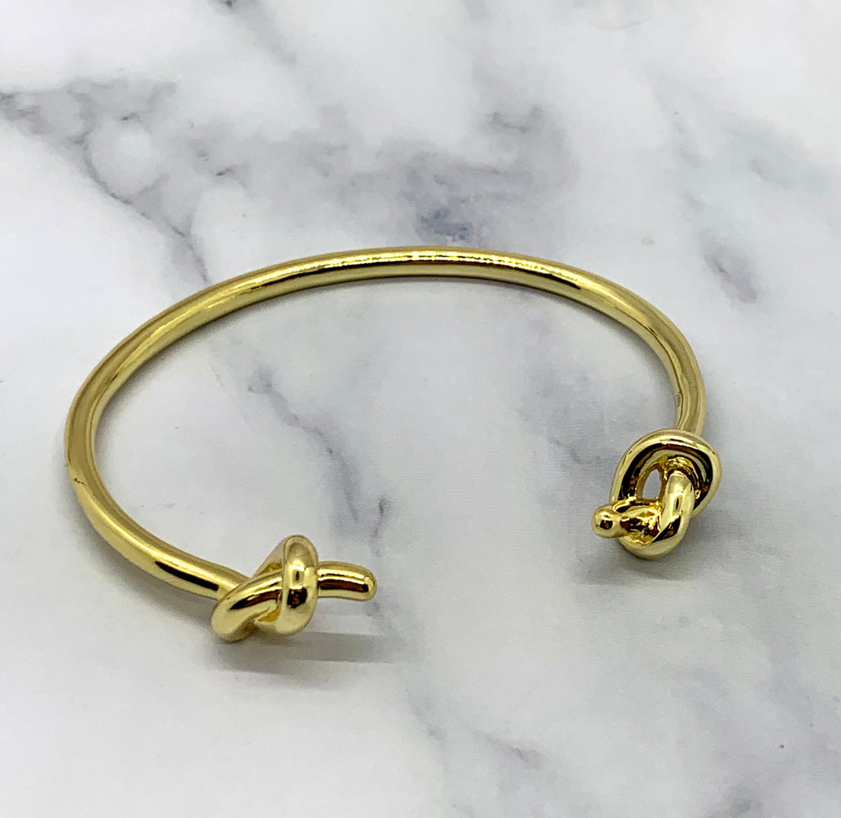 CELINE Gold Knot Bangle Cuff Bracelet - Pre owned
