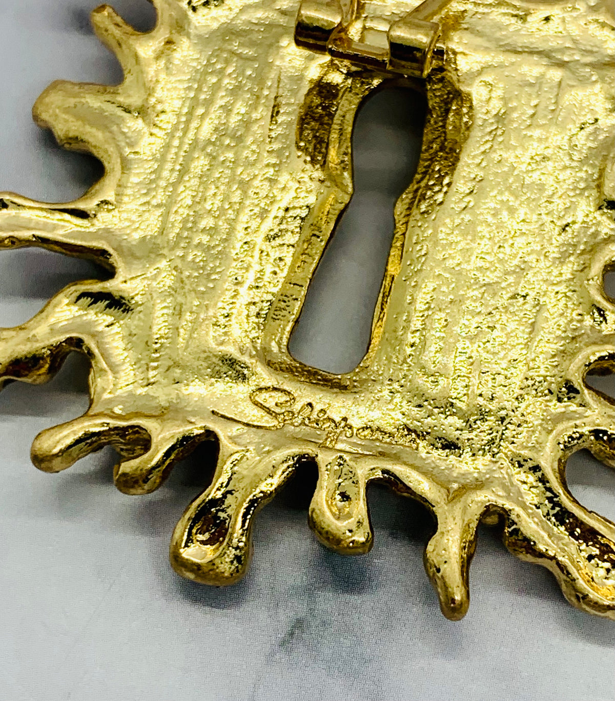 SCHIAPARELLI Key Hold Statement Earrings - Pre owned