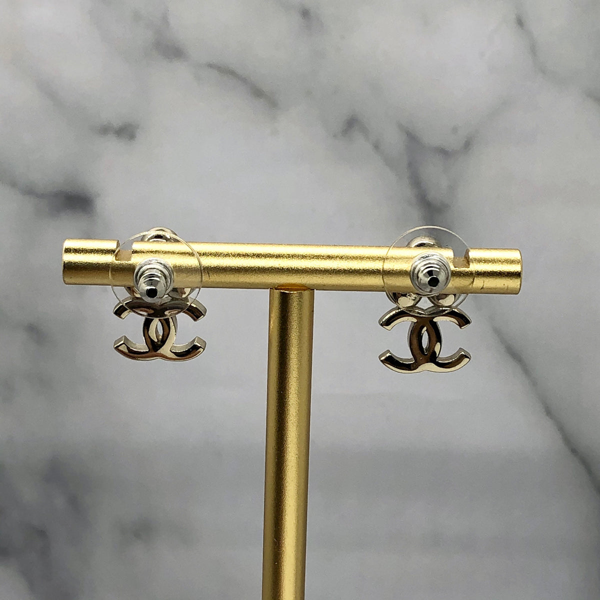 CHANEL CC Rhinestone Earrings - Pre owned