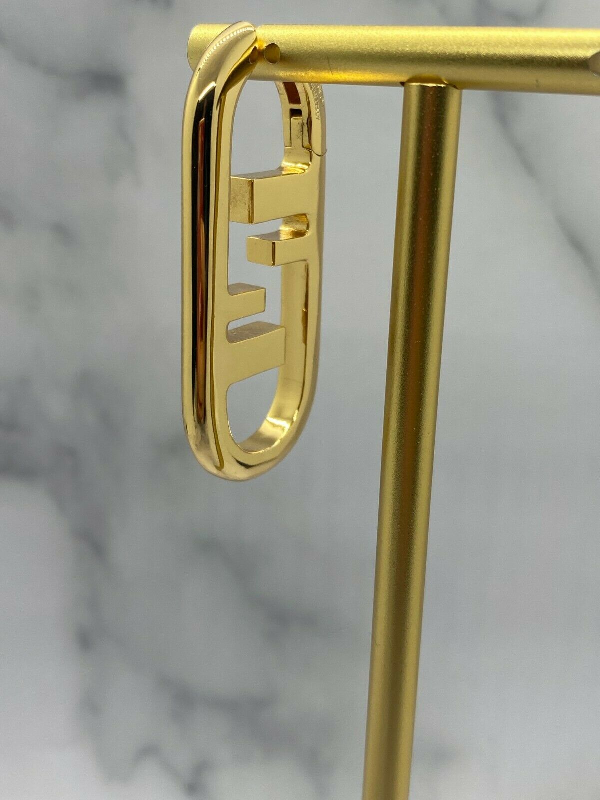 FENDI F Gold Tone Single Earring - Pre owned