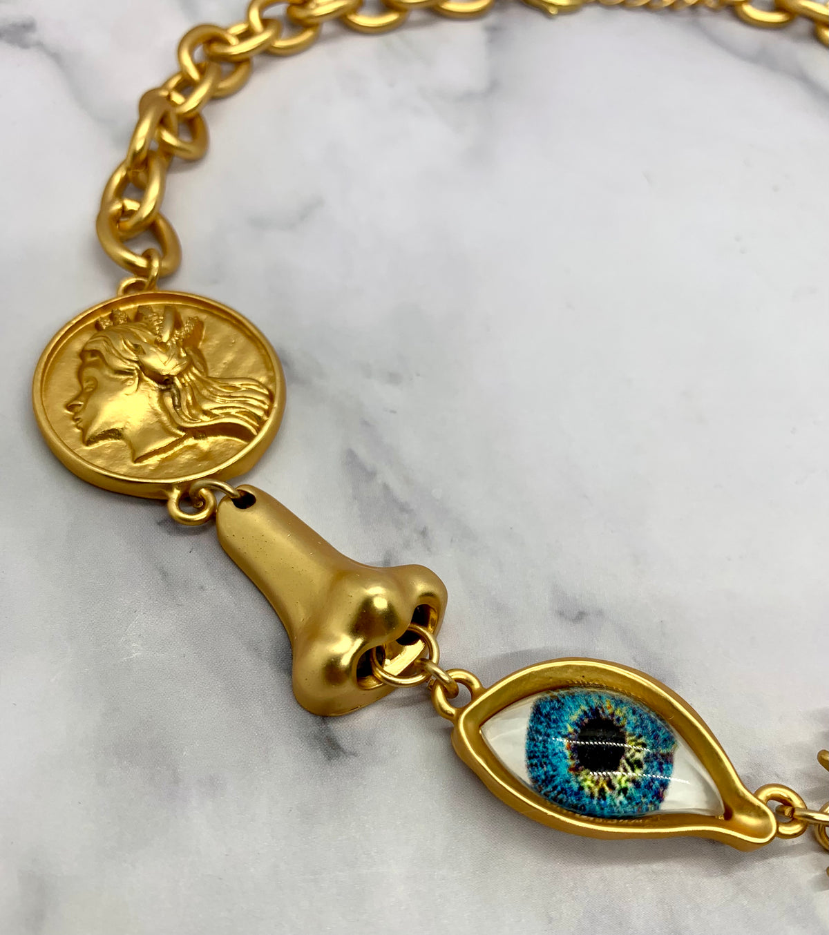 SCHIAPARELLI Eyes & Nose Statement Necklace - Pre owned