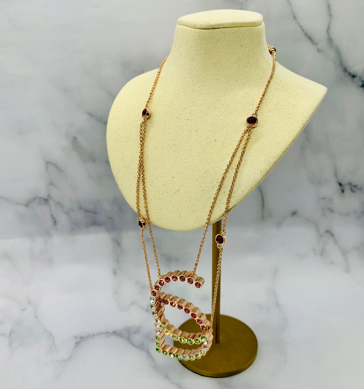 CHRISTIAN DIOR CD Statement Necklace - Pre owned