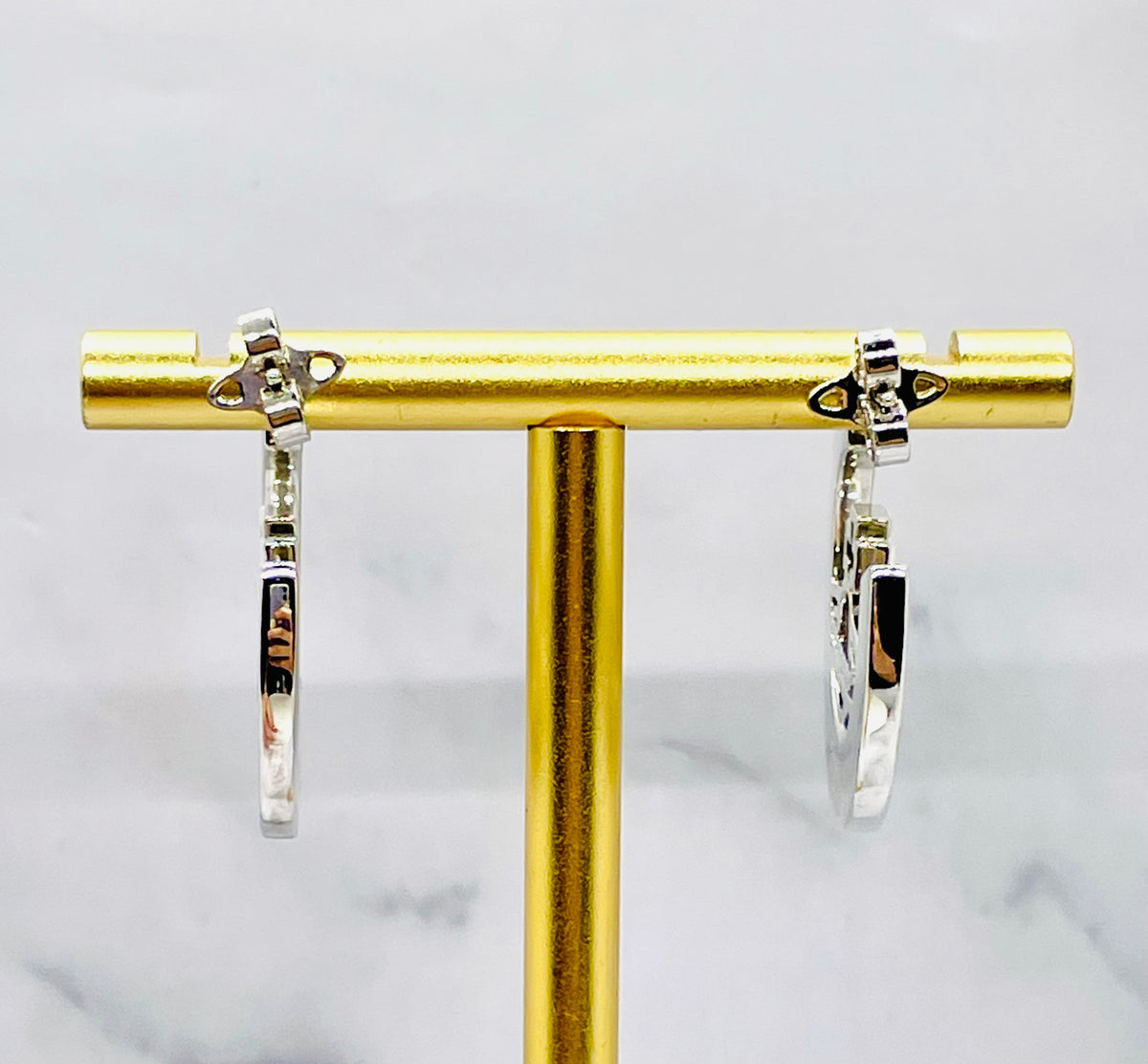 Vivienne Westwood - Teal Orb Hoop Earrings - Pre owned