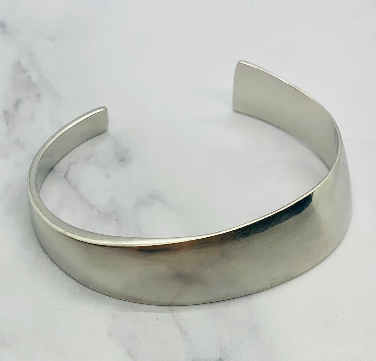 YSL YVES SAINT LAURENT Silver Tone Cuff Bracelet - Pre owned