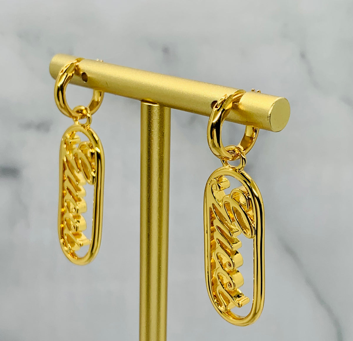 GUCCI Signature Pendant Earrings - Pre owned