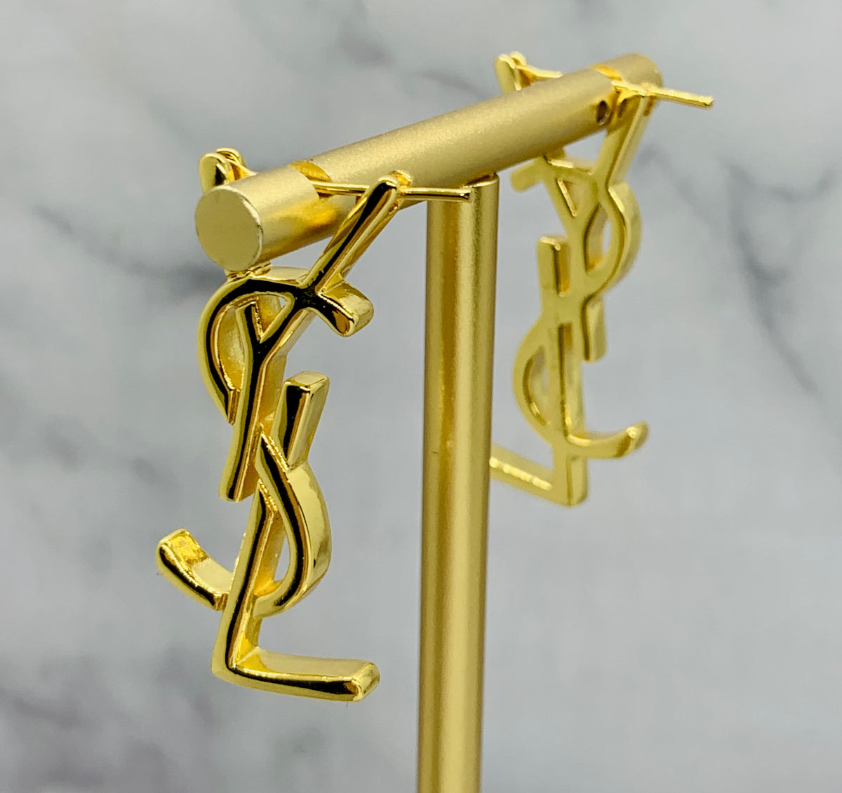YSL YVES SAINT LAURENT Monogram Earrings - Pre owned