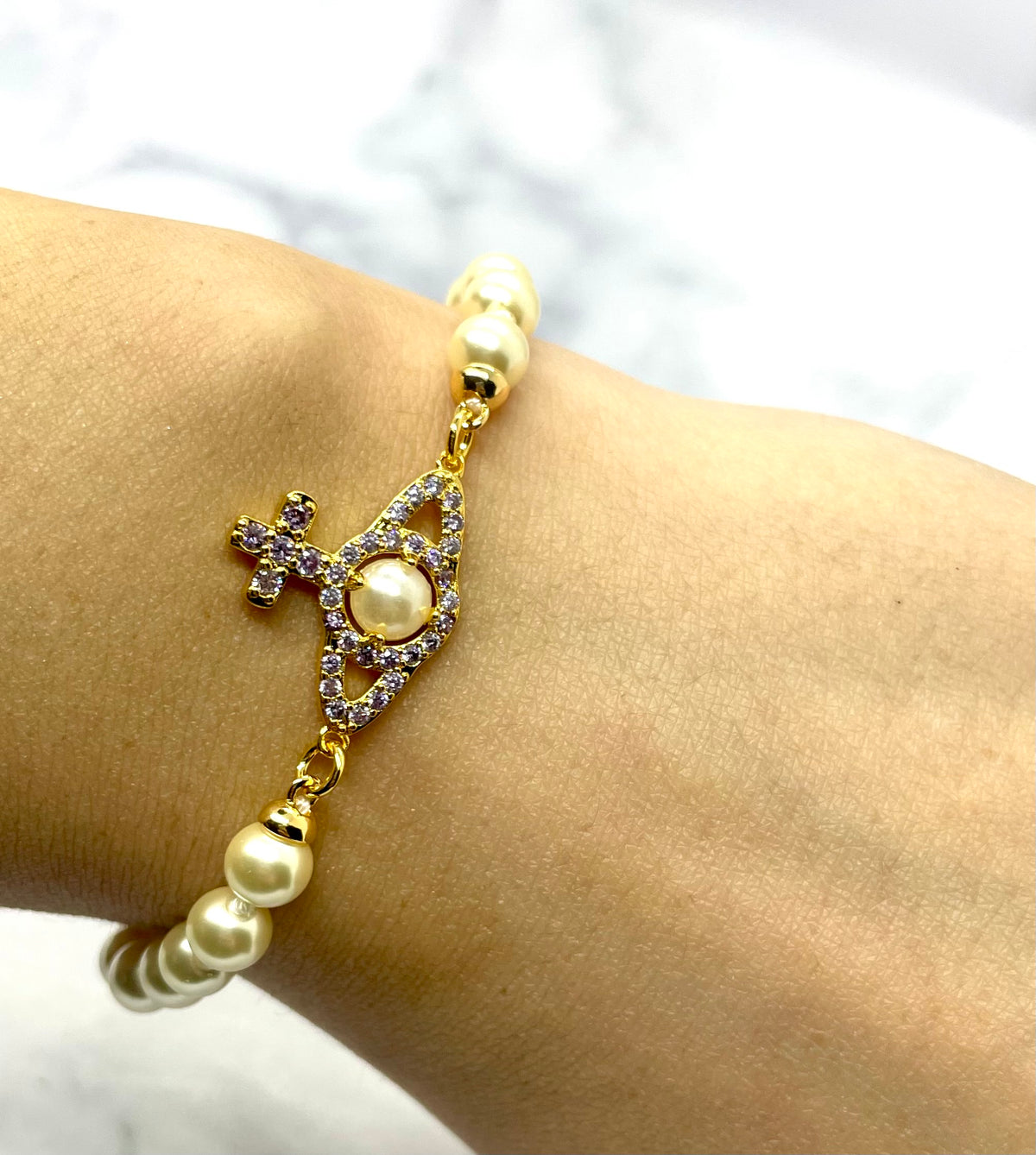 VIVIENNE WESTWOOD Orb Pearl Bracelet - Pre owned