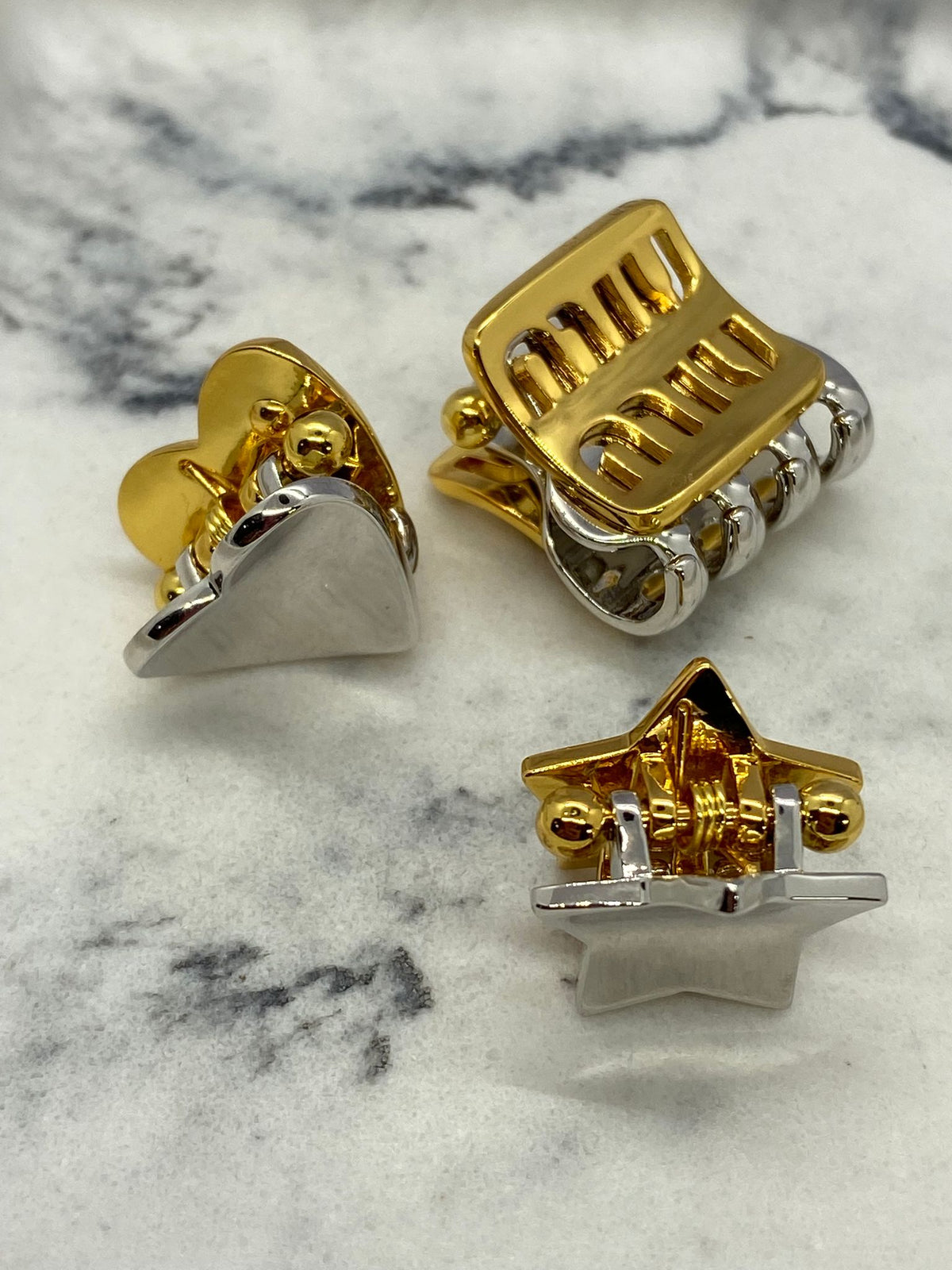 MIU MIU set of 3 Hair Clip Barrettes - Pre owned
