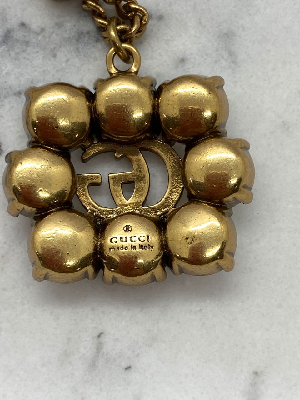 GUCCI GG Rhinestone Necklace - Pre owned