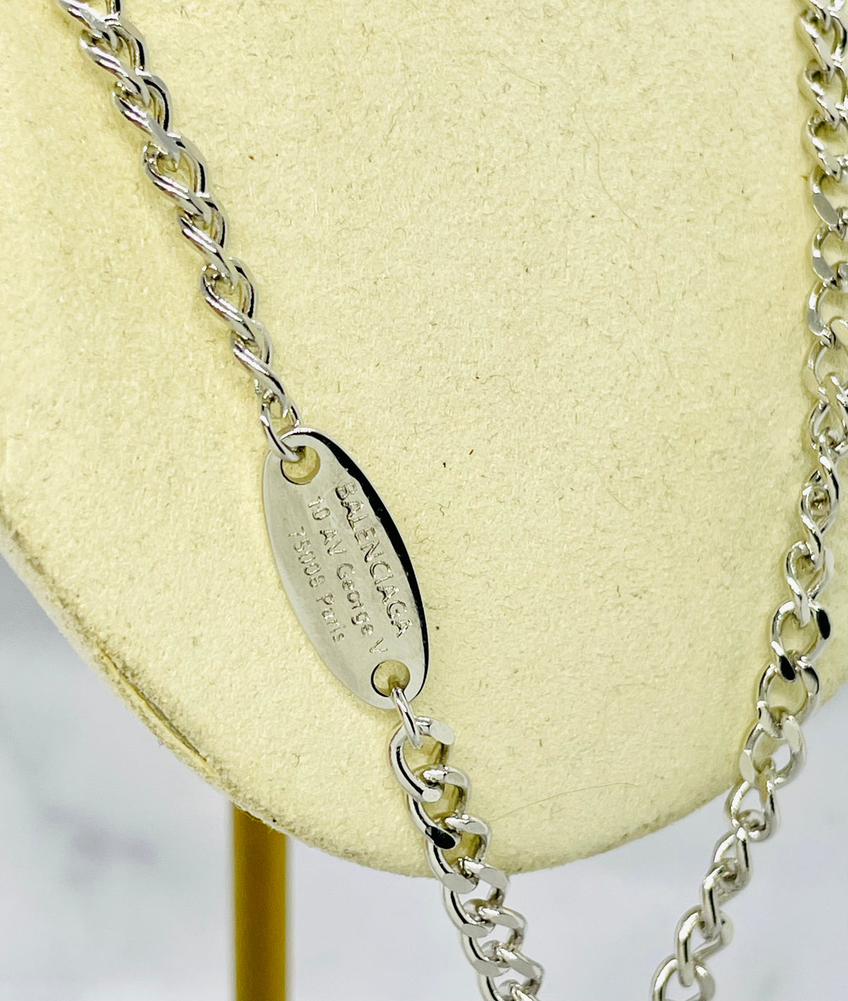 BALENCIAGA Charm Chain Necklace - Unisex, Pre owned