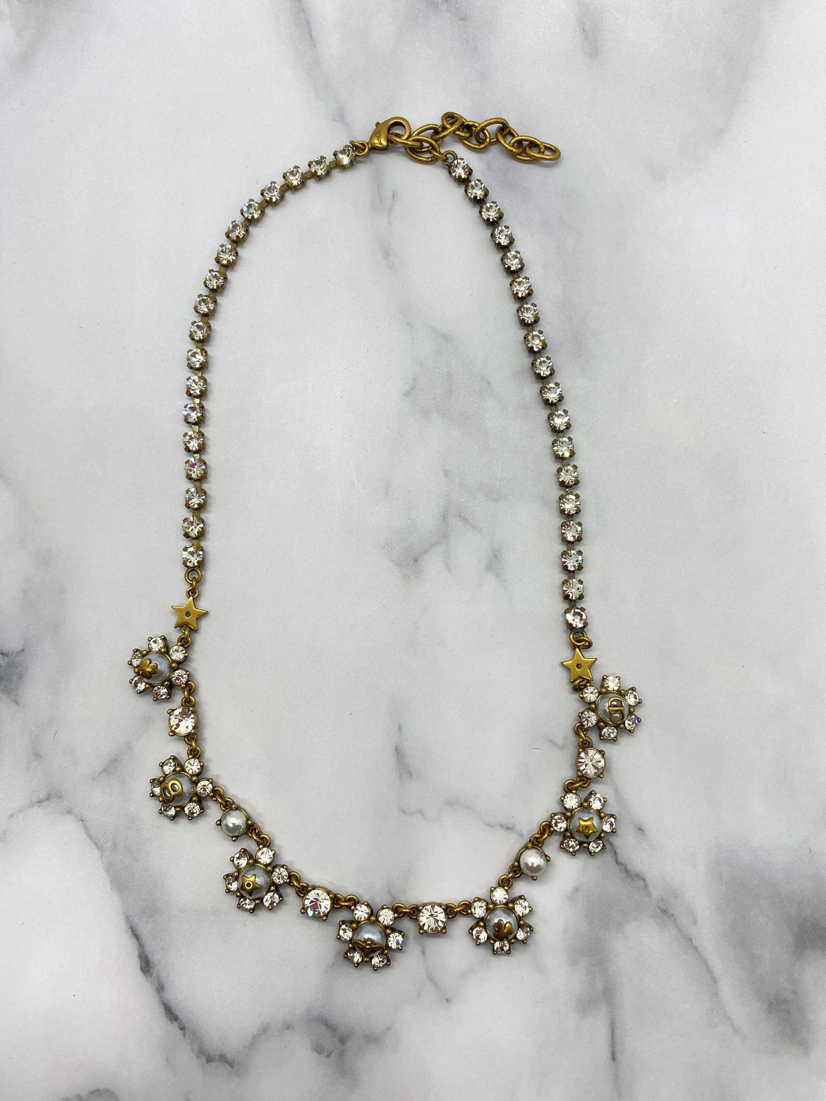 CHRISTIAN DIOR Statement Crystal Necklace - USED