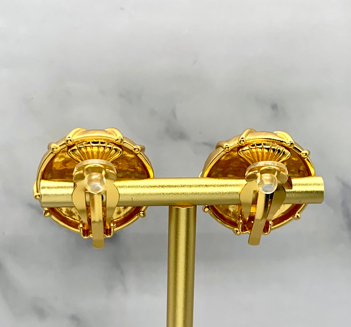 KARL LAGERFELD Vintage Rare Clip On Earrings - Pre owned