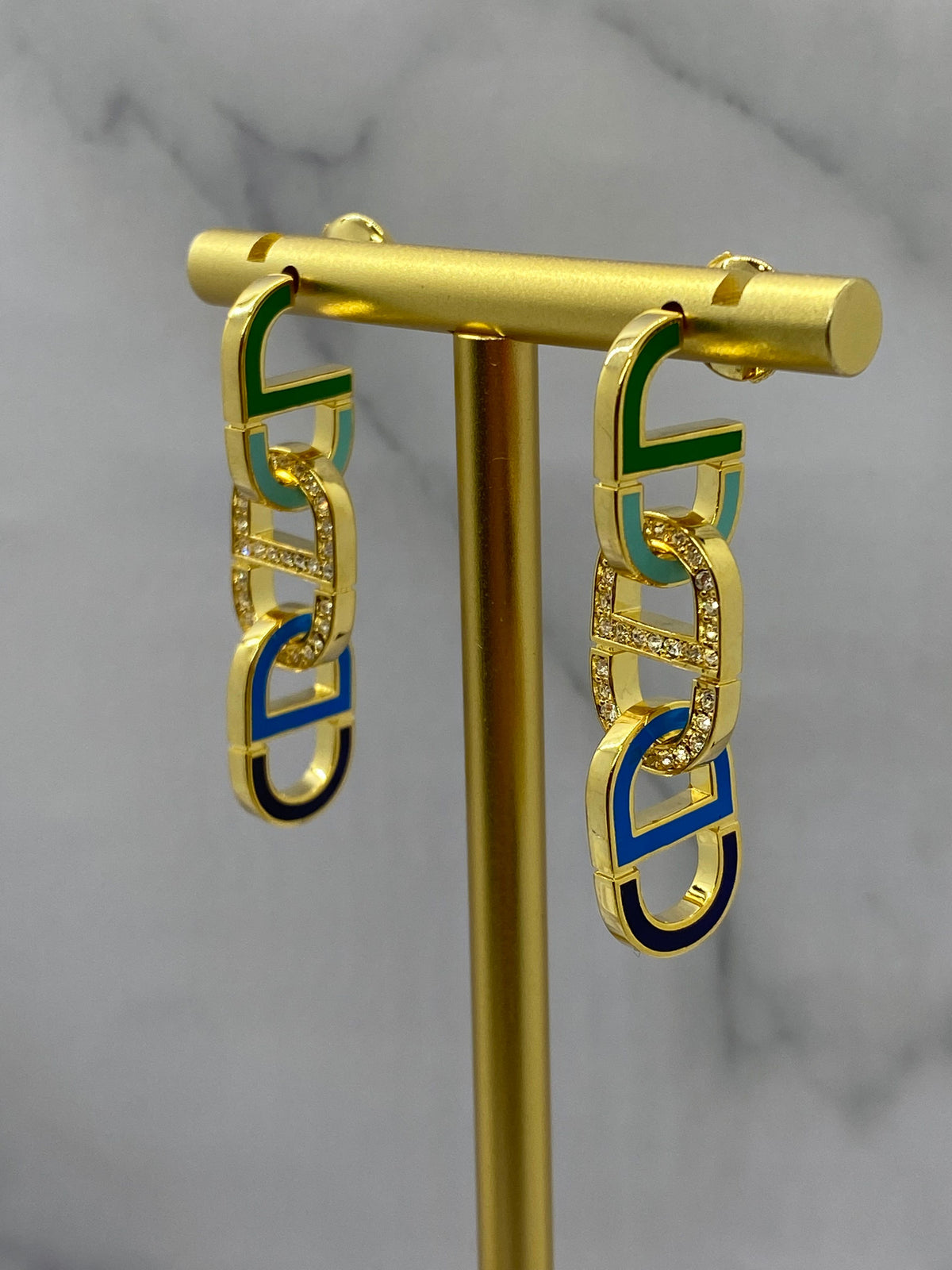 CHRISTIAN DIOR CD Multicolor Pendant Earrings - Pre owned