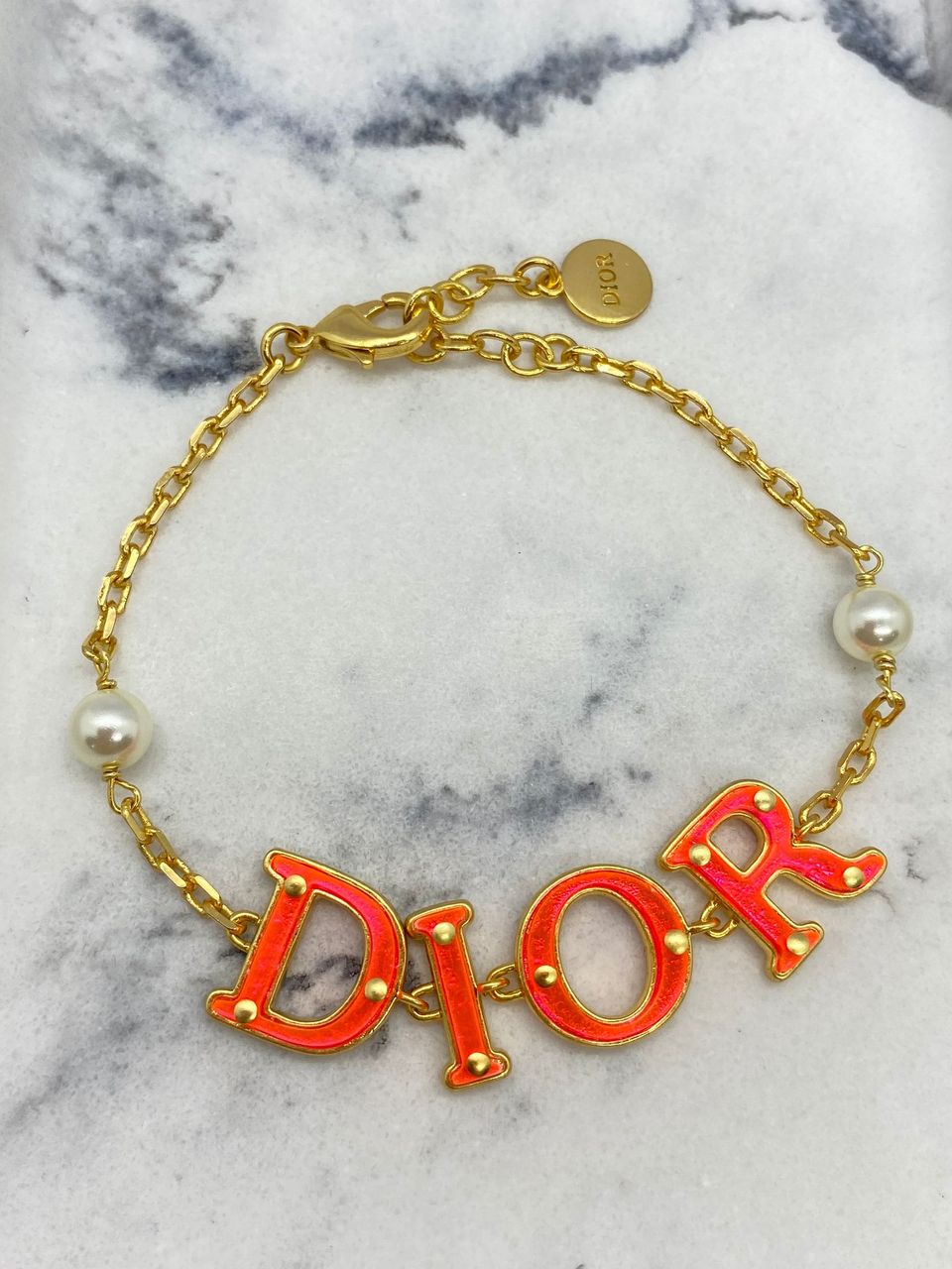 CHRISTIAN DIOR Monogram Orange Bracelet - Pre owned