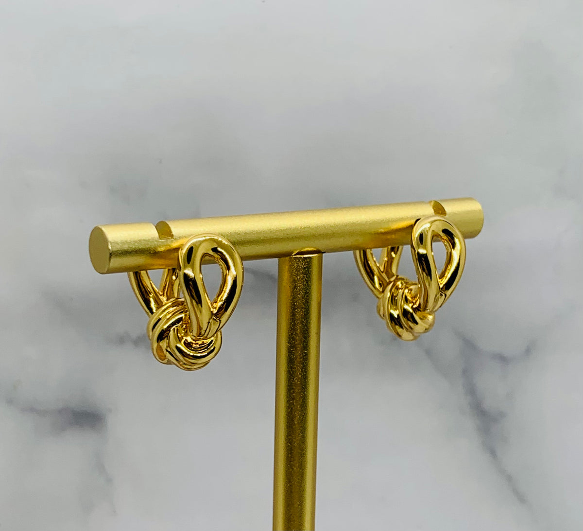BOTTEGA VENETA Knot Hoop Earrings - Pre owned