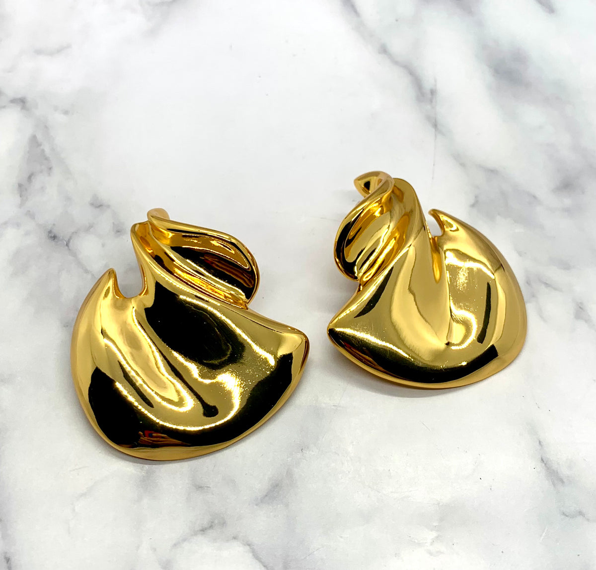 YSL YVES SAINT LAURENT Clip On Statement Earrings - Preowned