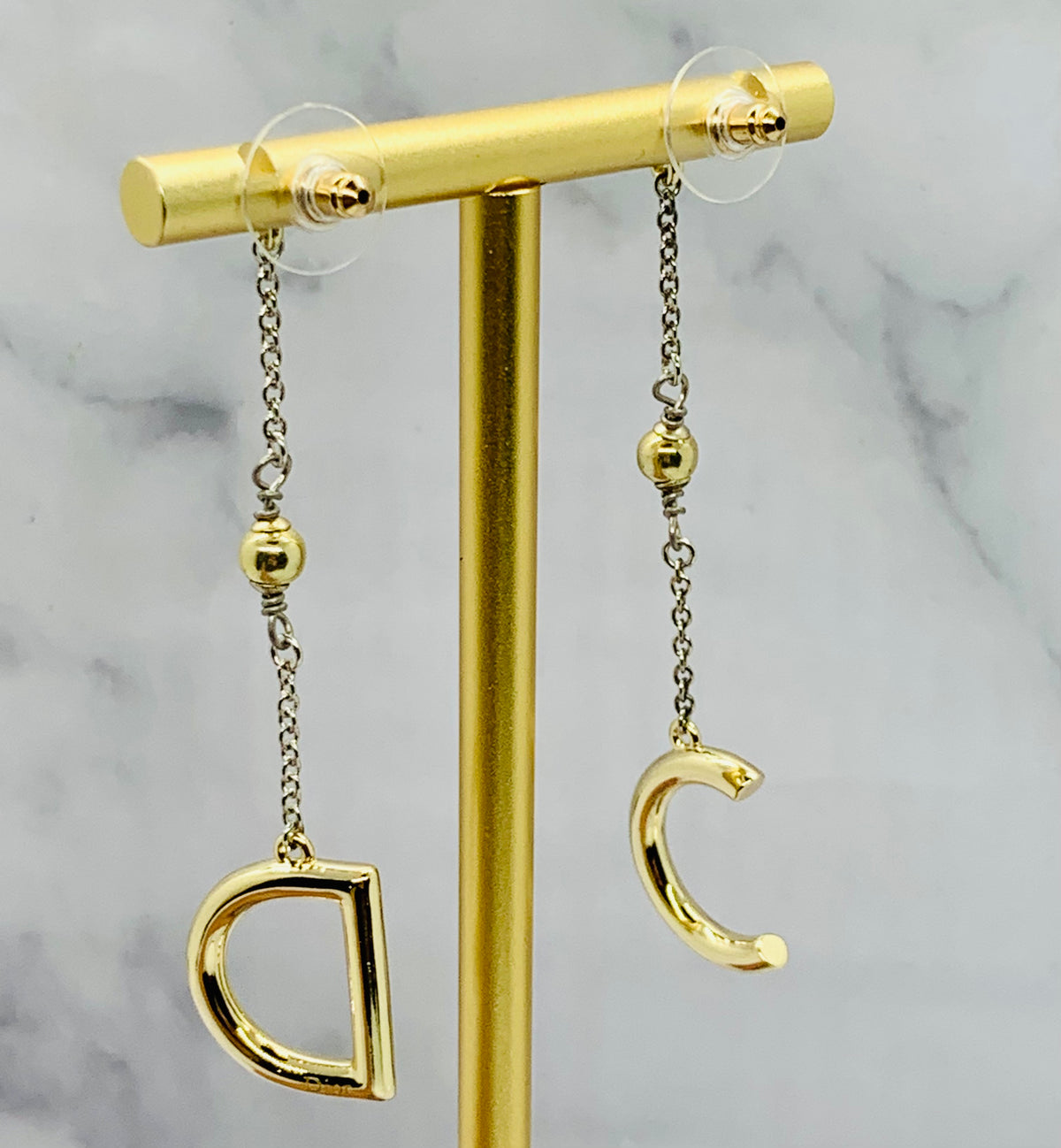 CHRISTIAN DIOR CD Pendant Earrings - Pre owned