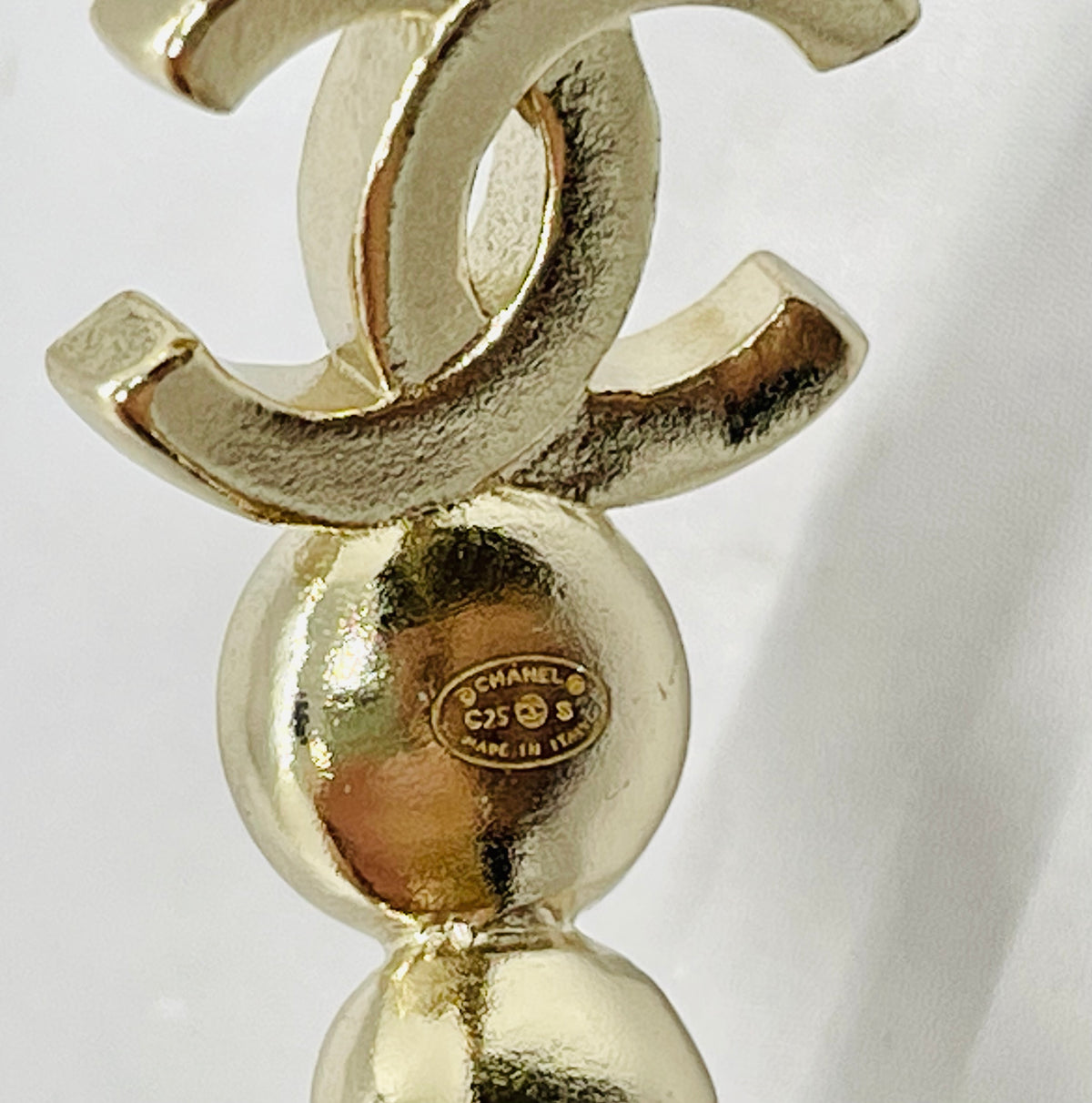 CHANEL CC Rhinestone Hoop Earrings - Pre owned