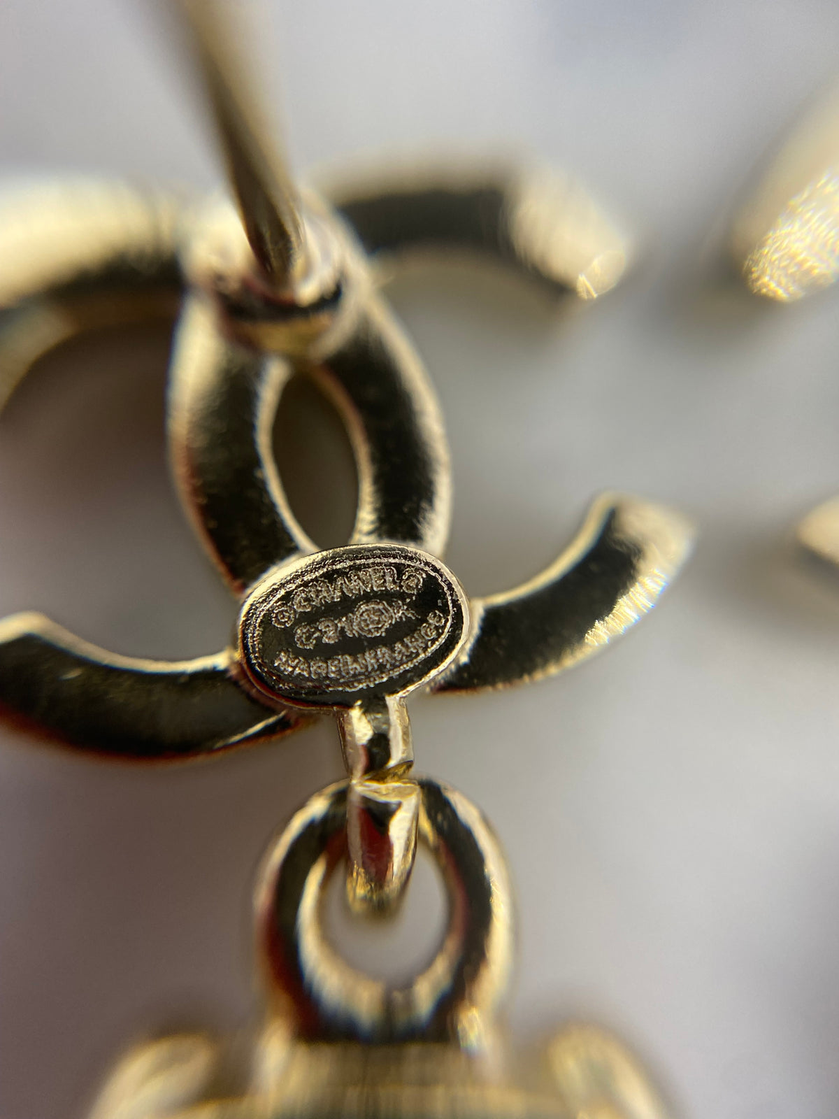 CHANEL CC Bottle Shaped Earrings - USED