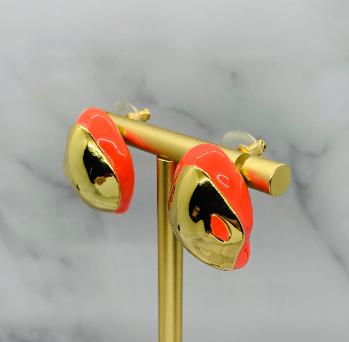 Loewe x Lynda Benglis Red Gold Earrings - Pre owned