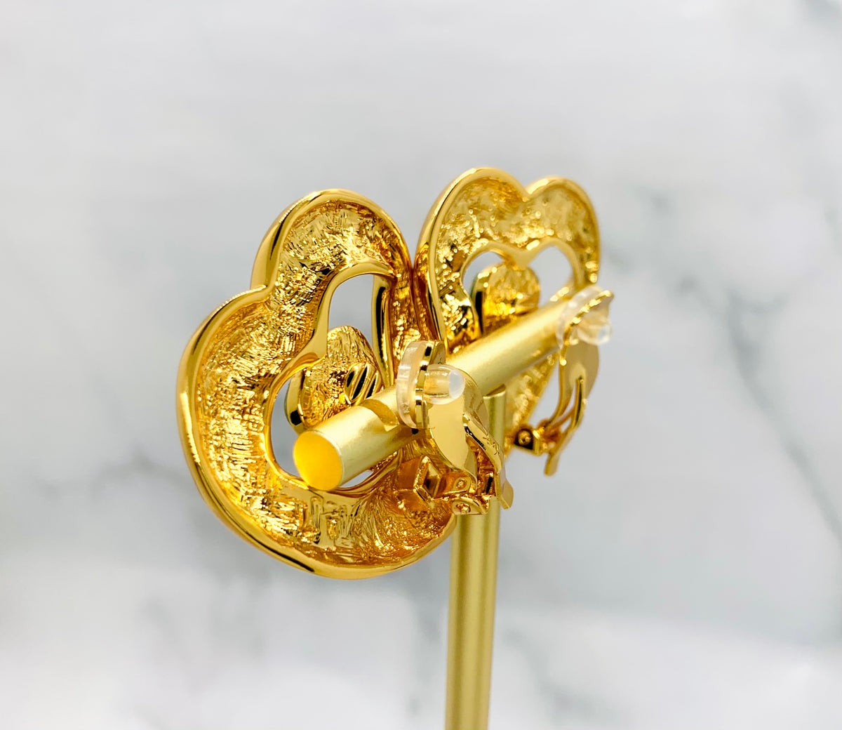 YSL YVES SAINT LAURENT Heart Clip On Earrings - Pre owned