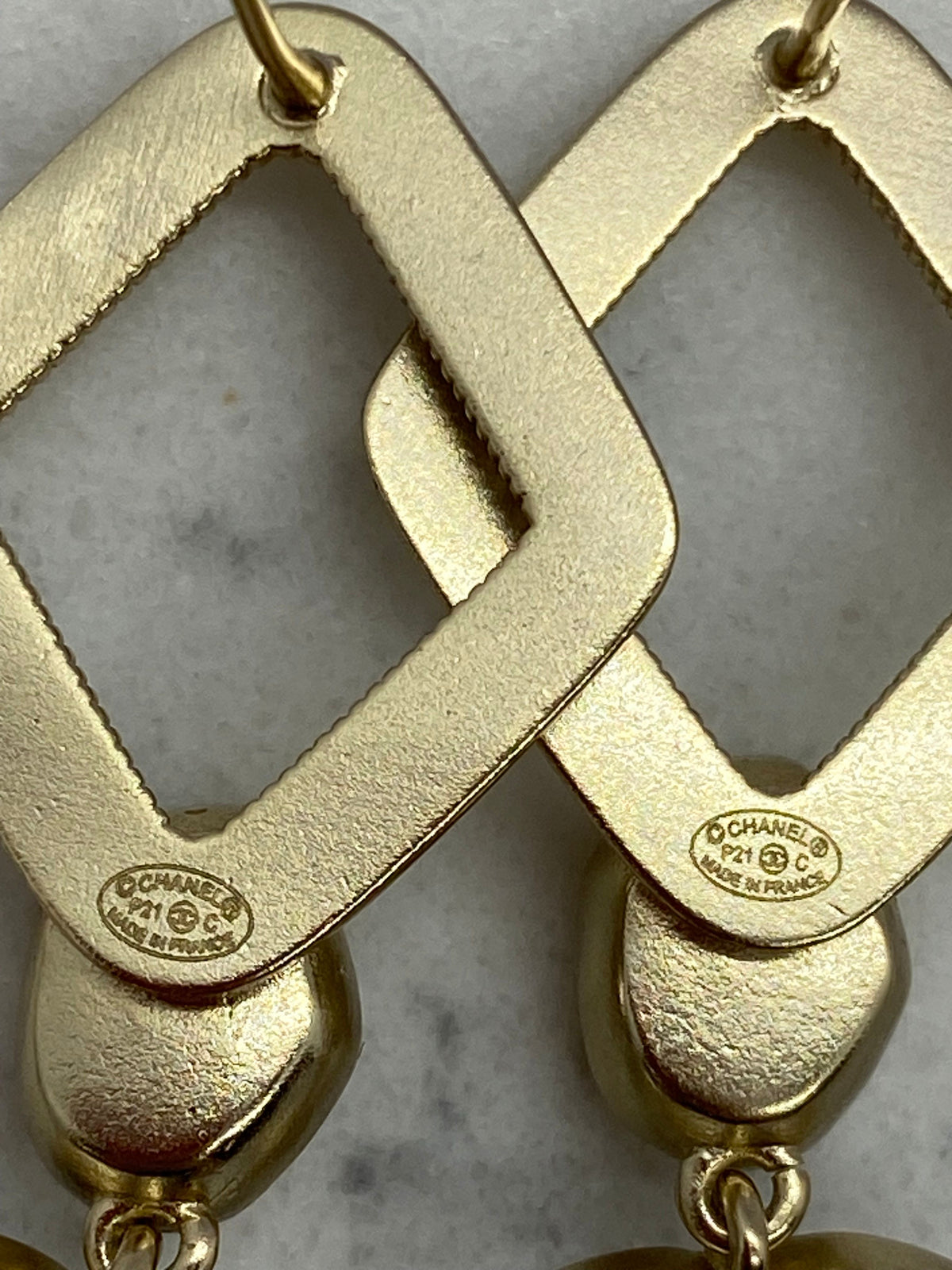 CHANEL CC Pendant Rhinestone Earrings - Pre owned