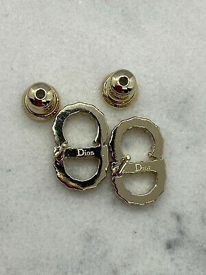 Christian Dior CD Rhinestone Earrings- Pre owned