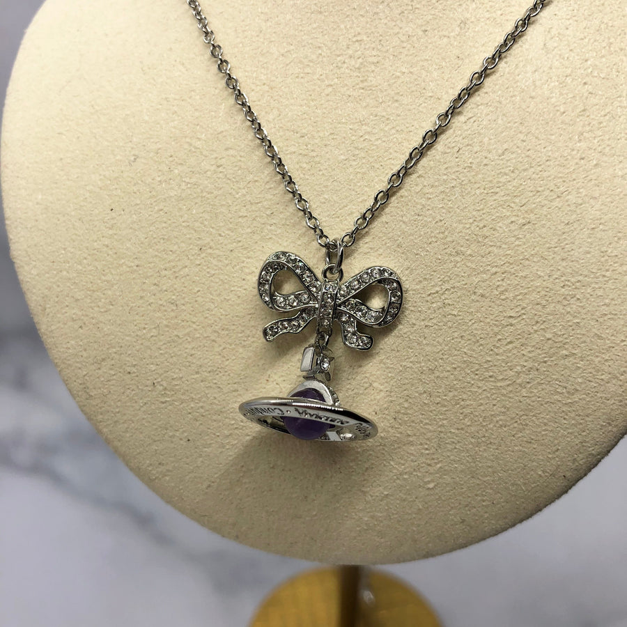 VIVIENNE WESTWOOD Bow Orb Pendant Necklace - Pre owned