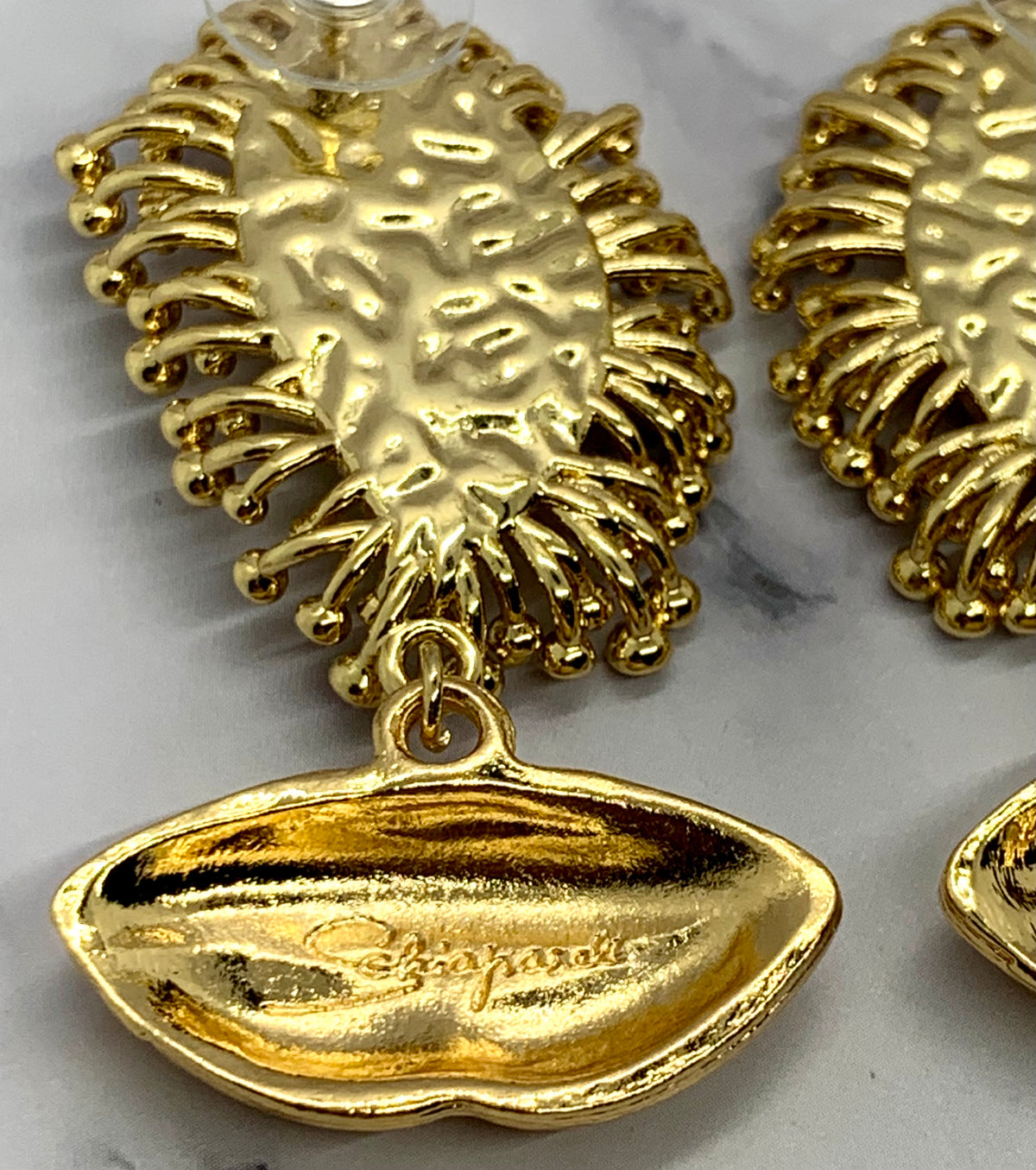 SCHIAPARELLI Statement Eyes & Lips Pendant Earrings - Pre owned