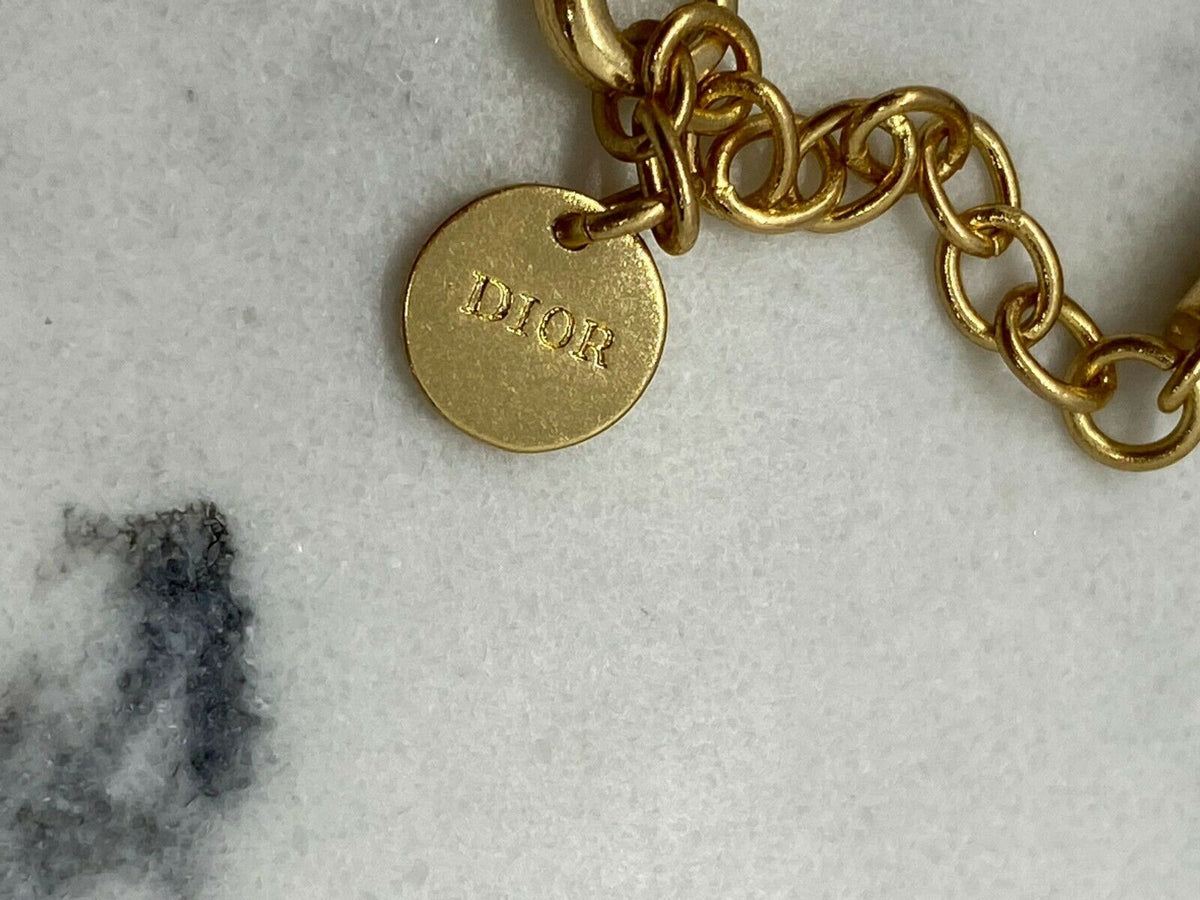 CHRISTIAN DIOR CD Fabric Charm Bracelet - Pre owned