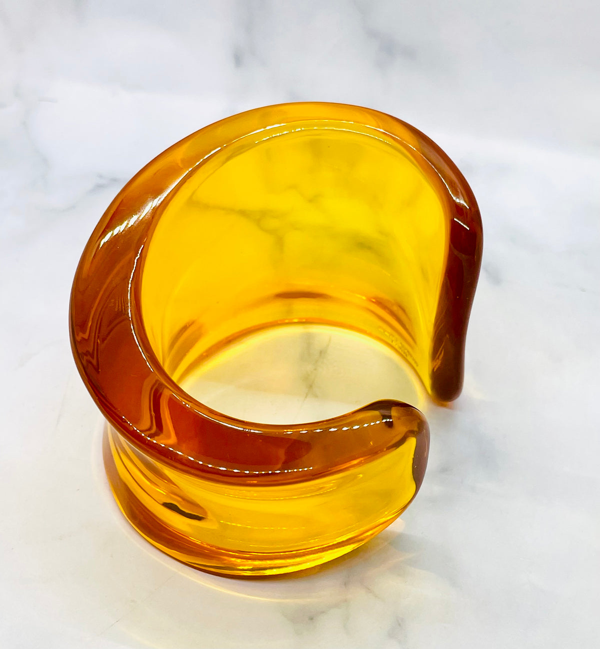YVES SAINT LAURENT Amber Resin Cuff Bracelet - Pre owned
