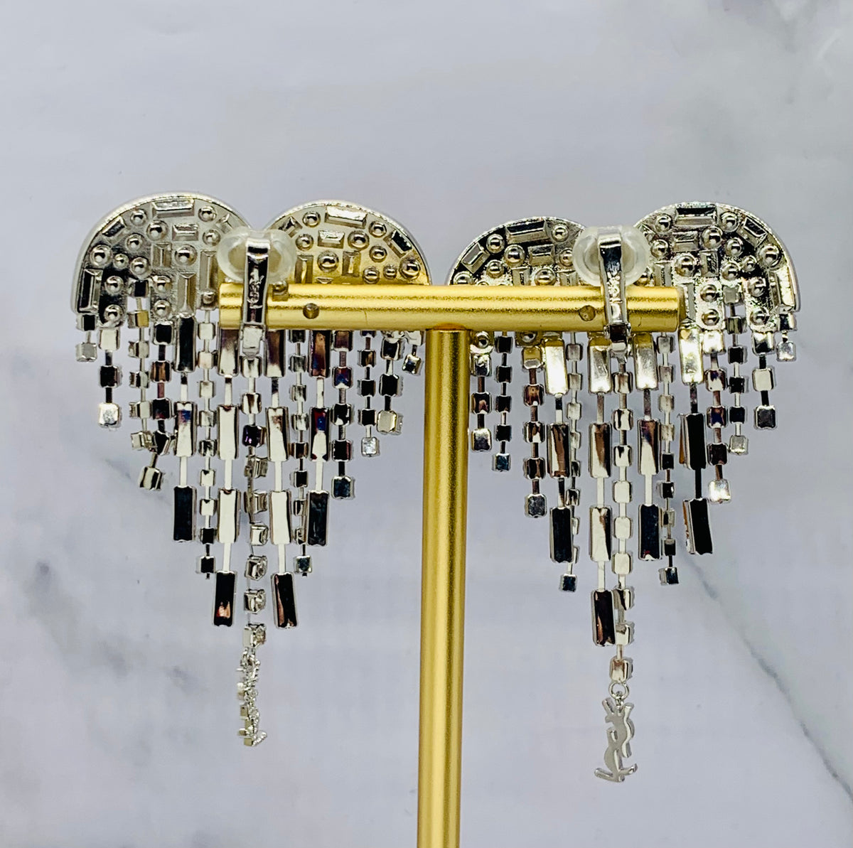 YSL YVES SAINT LAURENT Smoking Heart Clip On Earrings - Pre owned