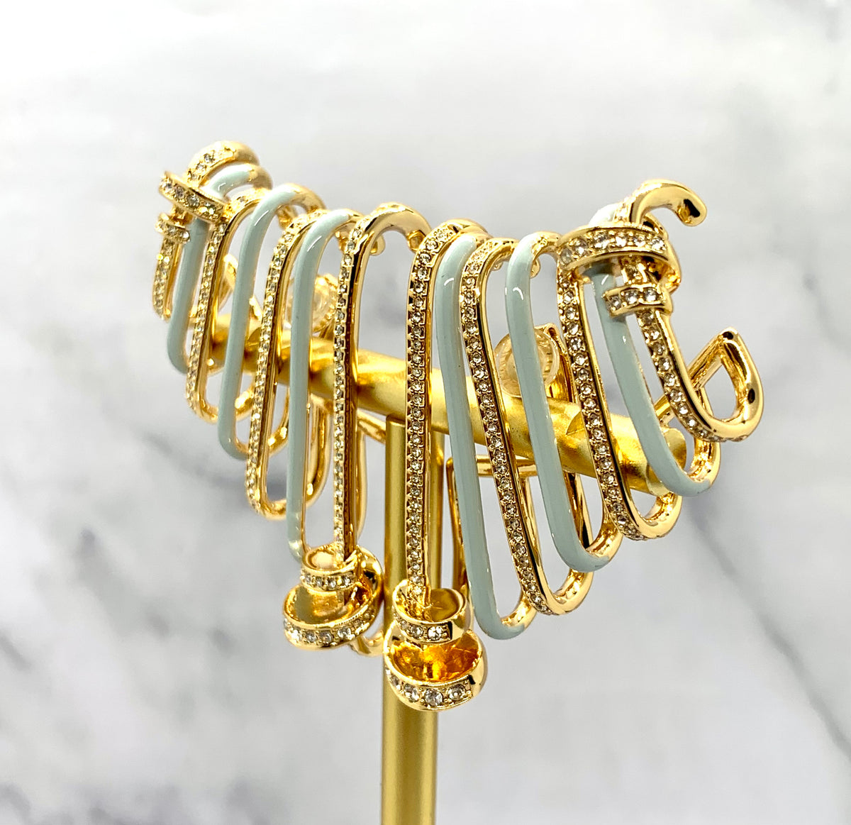 FENDI Rhinestone Cuff Earrings - Pre owned