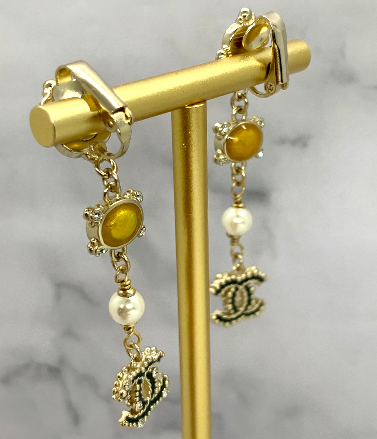 CHANEL CC Pendant Earrings - USED