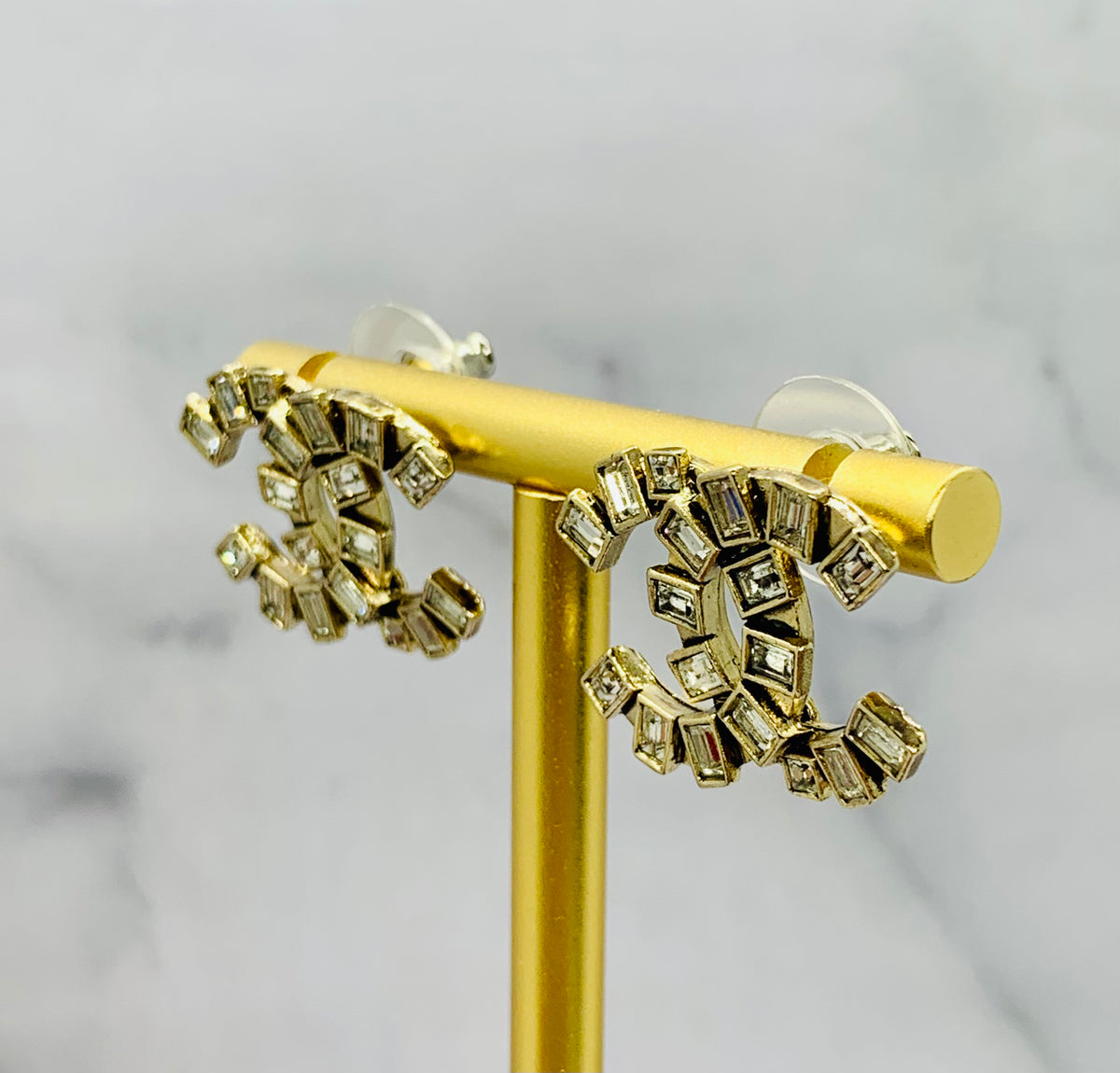 CHANEL CC 2009 Rhinestone Earrings - USED