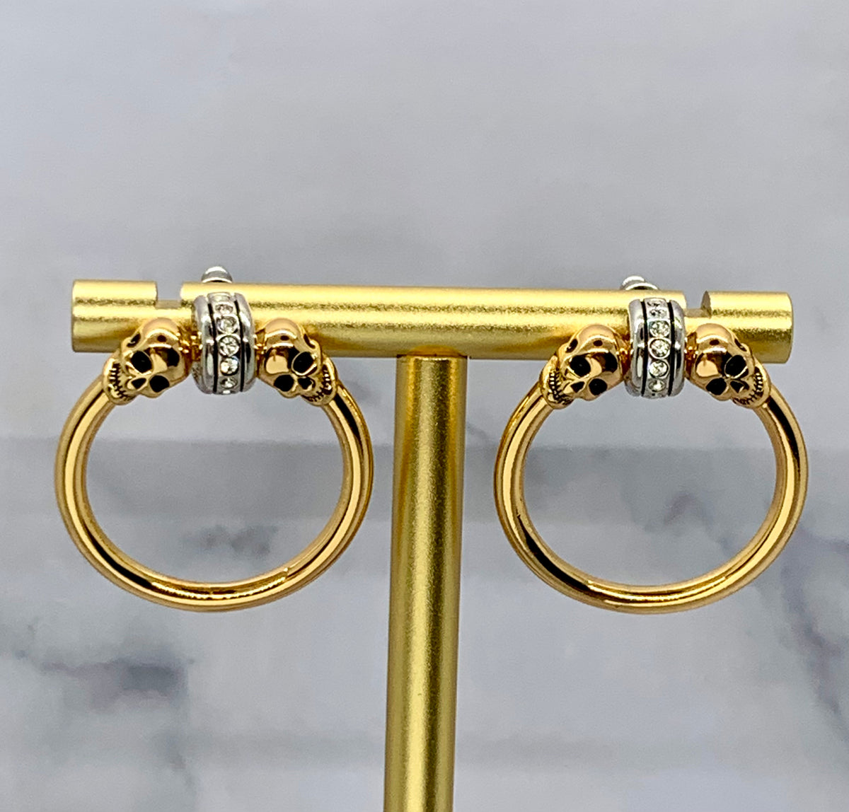ALEXANDER MCQUEEN Skull Hoop Earrings - Pre owned