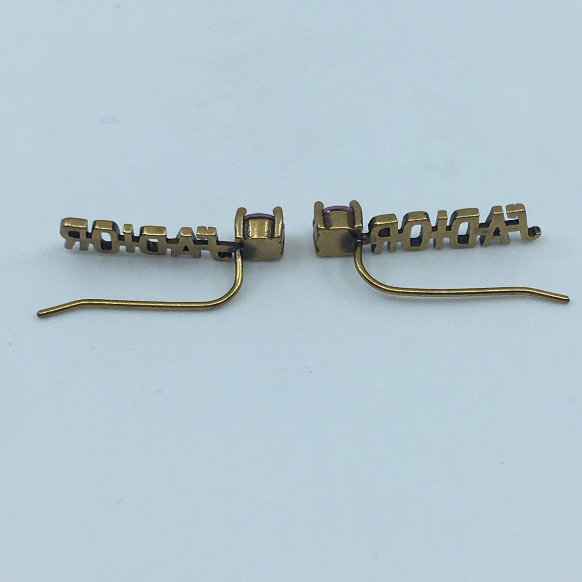 CHRISTIAN DIOR J'Adior Small Pink Rhinestone Climber Earrings - Pre owned