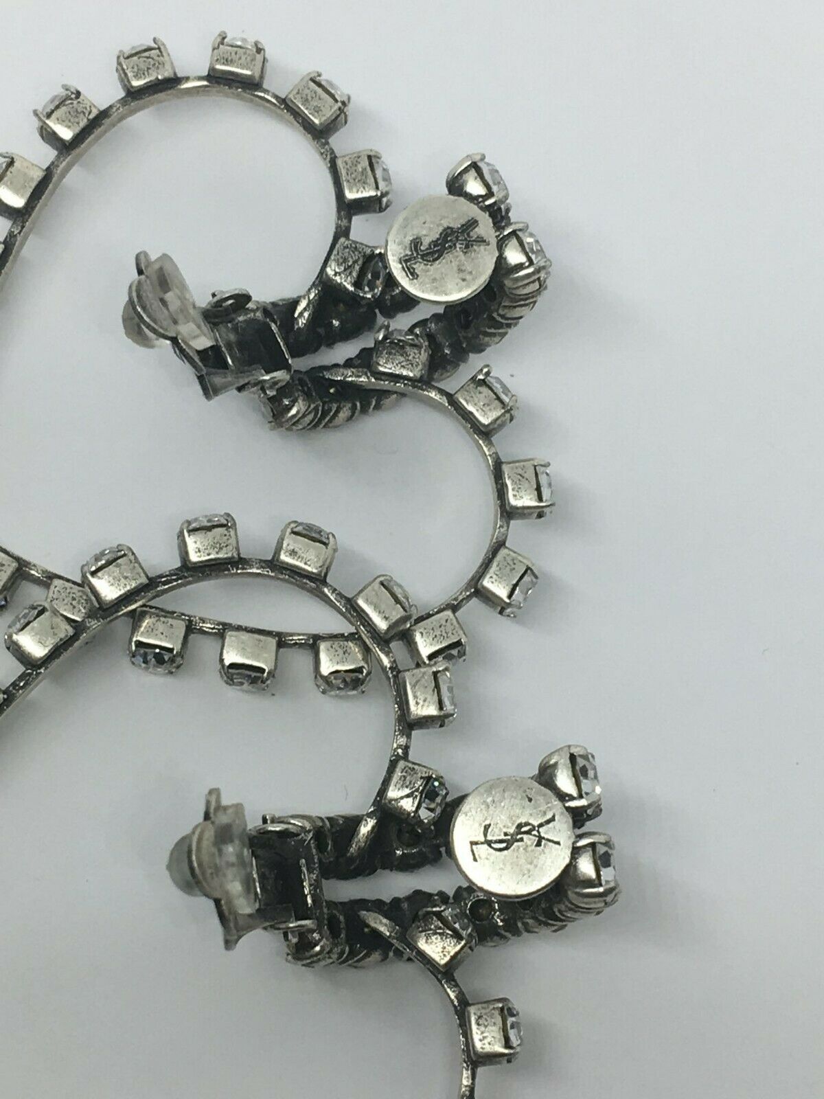 YSL Yves Saint Laurent Runway Heart Earrings - Pre owned