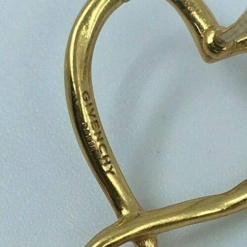 GIVENCHY 2018 gold tone heart and arrows pendant earrings - pre owned