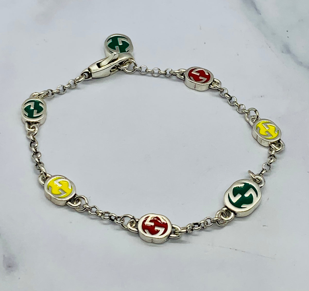 GUCCI GG Colorful Chain Bracelet - Pre owned