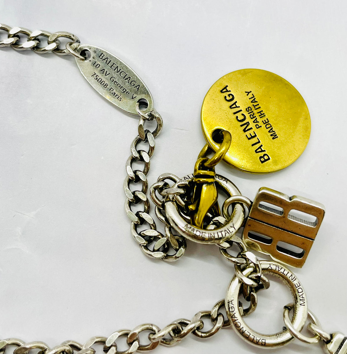 BALENCIAGA Paris Eiffel Towel Charm Necklace - Pre owned