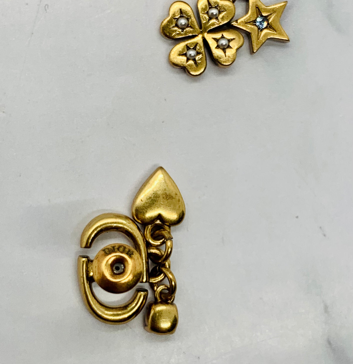 CHRISTIAN DIOR CD Charms Earrings - Pre owned