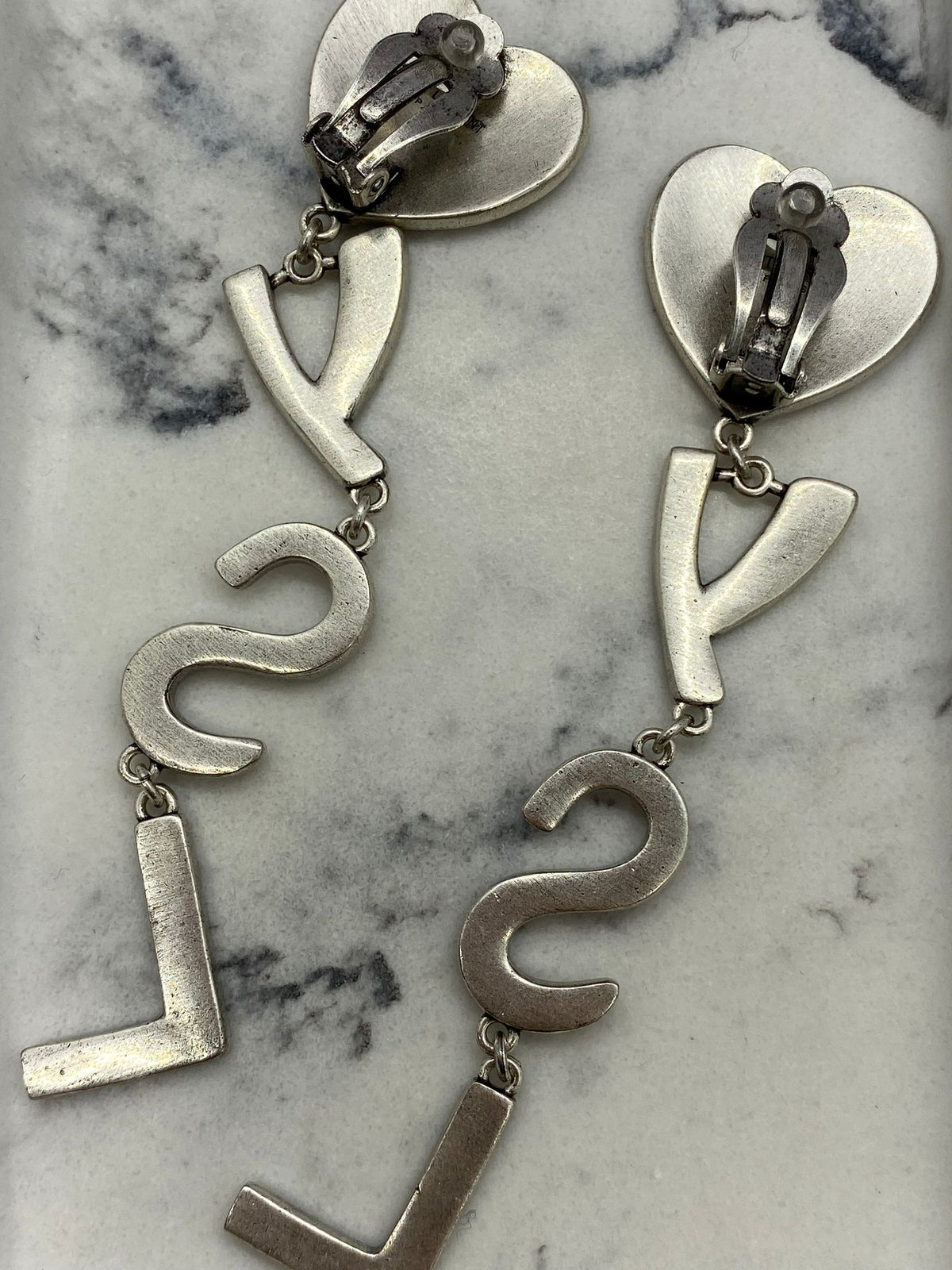YSL Yves Saint Laurent Rhinestone Pendant Earrings - Pre owned