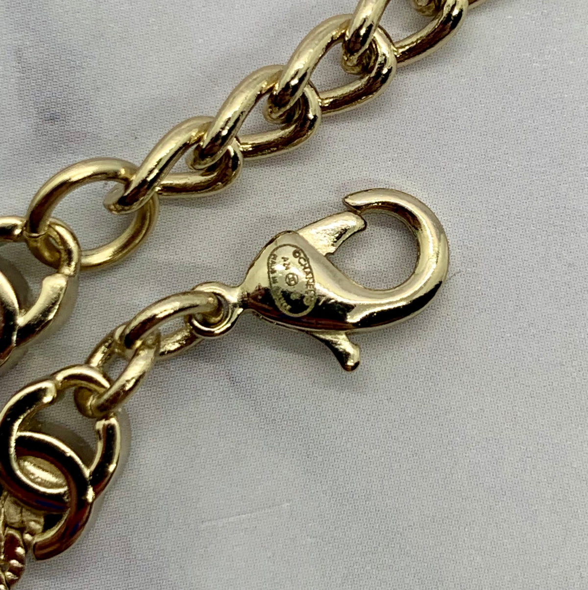 CHANEL CC Long Silver Layer Necklace - USED