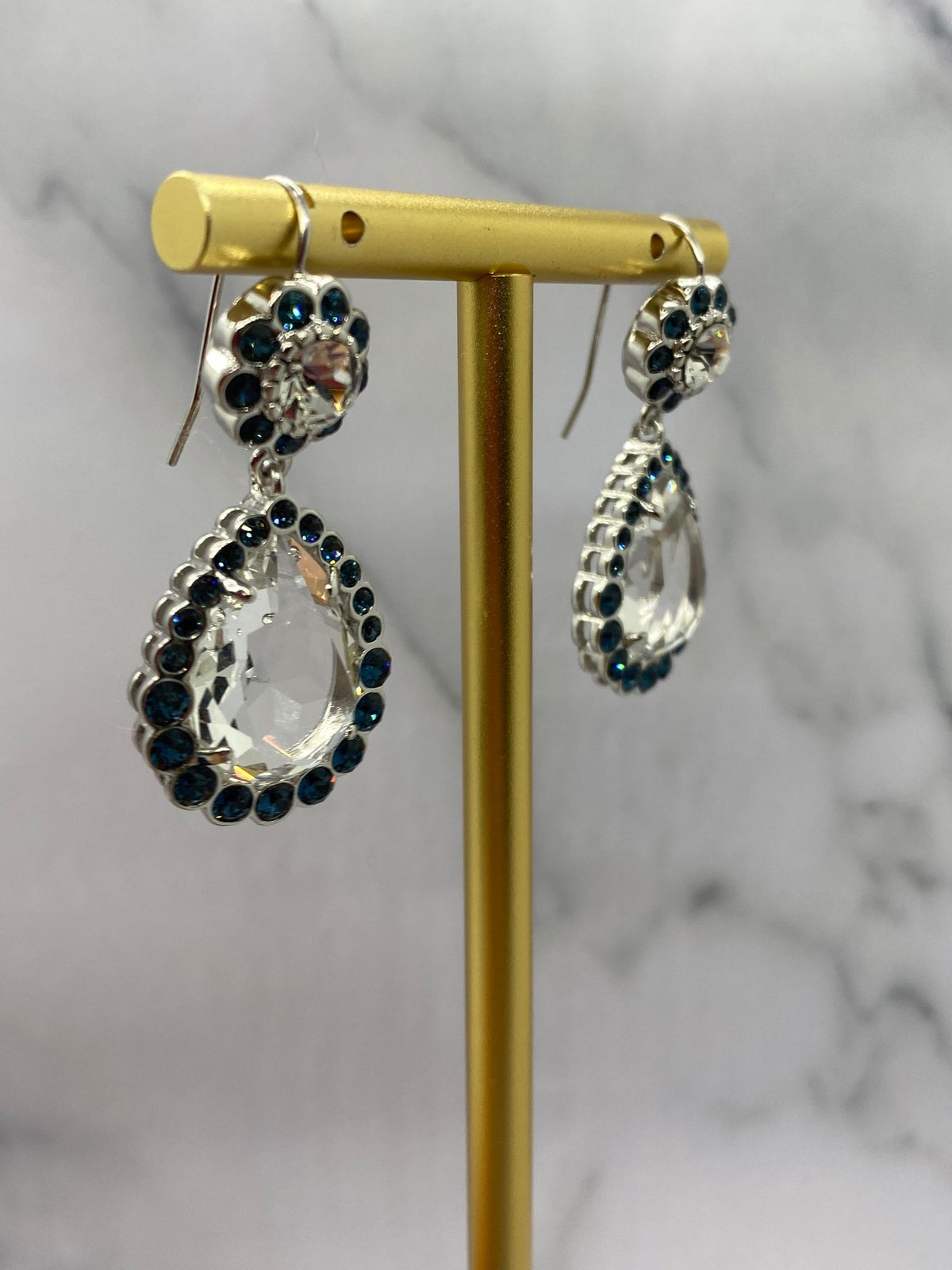 MIU MIU Crystal Pendant Earrings - Pre owned