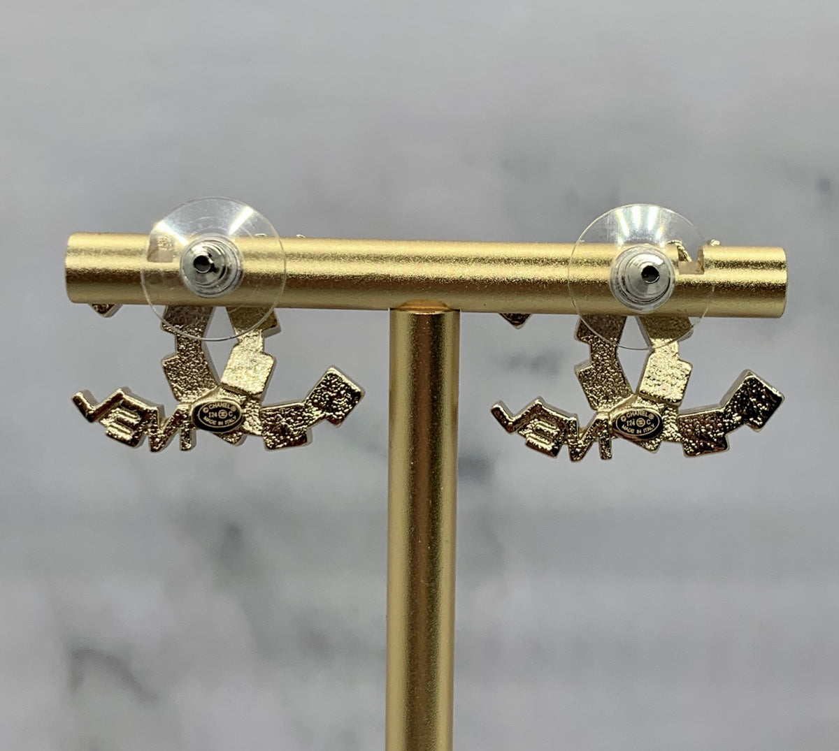CHANEL CC Rhinestone Earrings - Pre owned