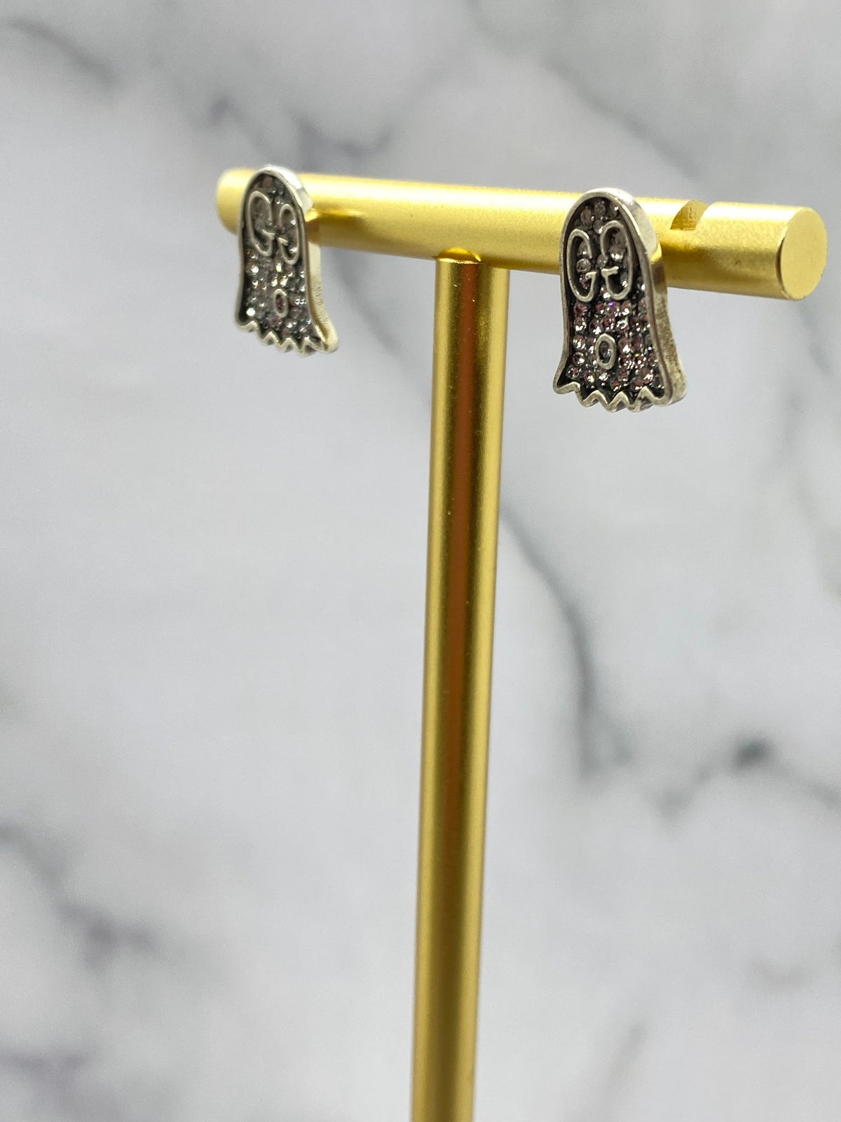 GUCCI Ghost Rhinestone Earrings - Pre owned